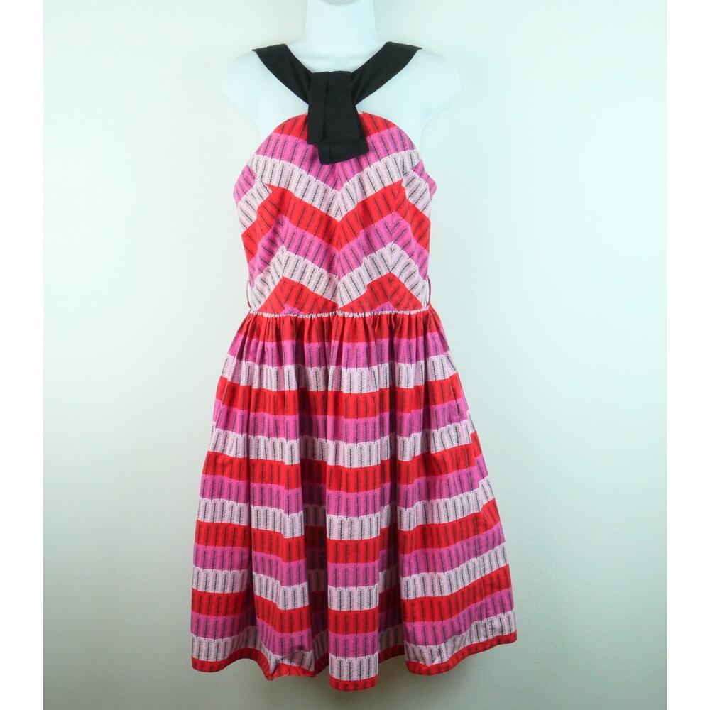 Bernie Dexter Large Dress Novelty Pinup Retro Vintage 90s Fit & Flare Bombshell